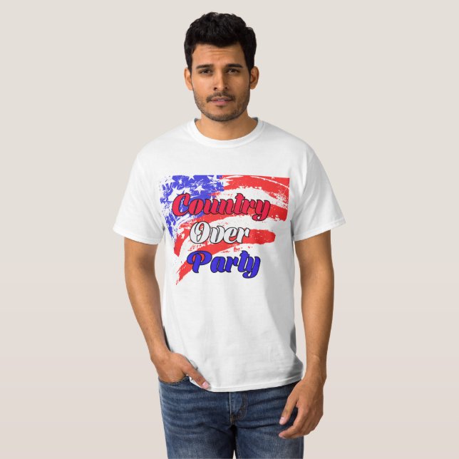 Land über Party T-Shirt (Vorne ganz)
