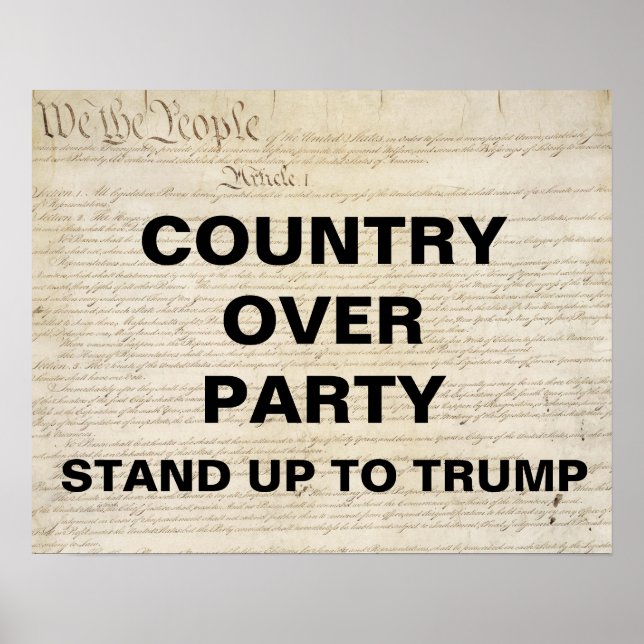 Land um Party steht Trump-Protest entgegen Poster (Vorne)