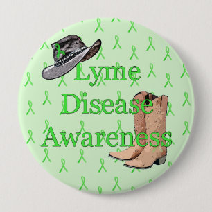 Land und Western Cowboy Cowgirl Lyme-Krankheit Button