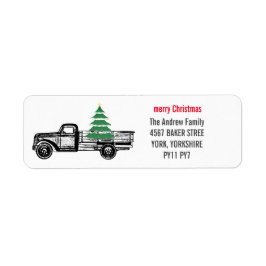 Land Vintag Truck Frohe Weihnachtsbaum
