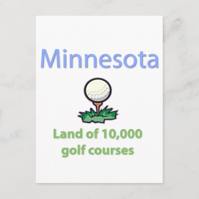 Land von 10.000 Golfplätzen Postkarte (Vorderseite)