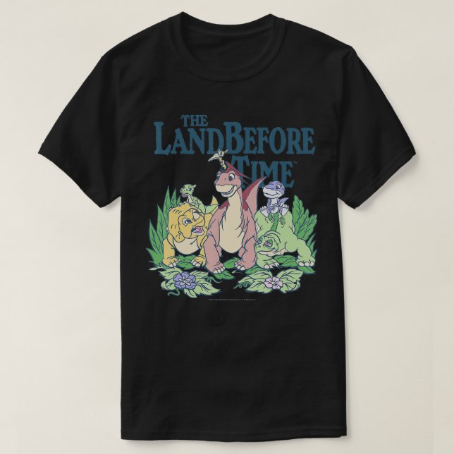 Land vor der Zeit Pastel Dinosaurier-Freunde T-Shirt (Design vorne)