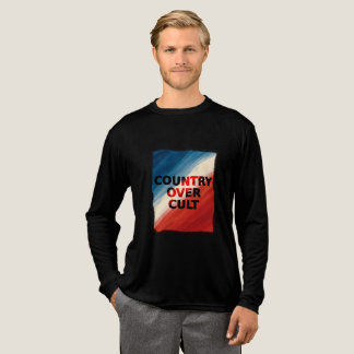 Land vor Kult – Patriotische Farbstreifen Tri-Blend Shirt