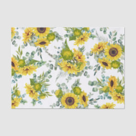 Land Wasserfarbe Gelbe Sonnenblume  Seidenpapier