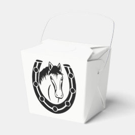 Land Wedding Horse Horseshoe Western Rustikal Geschenkschachtel