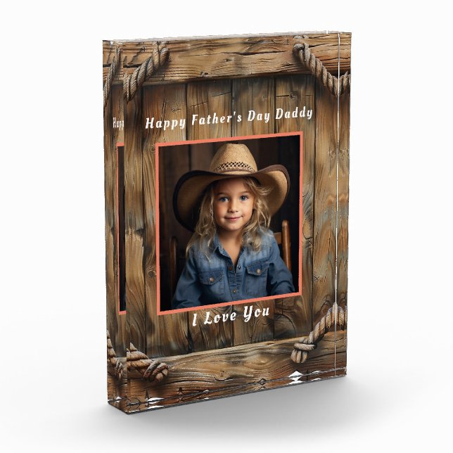 Land Western Barnwood mit Rope Corners Fotoblock (Links)