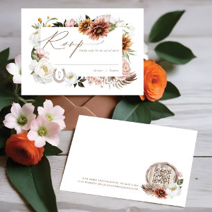Land Western Bohemische Blumenrahmen RSVP Karte