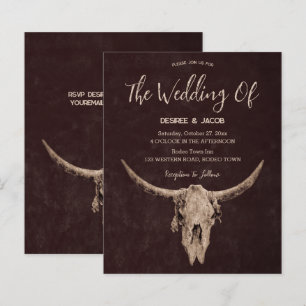 Land Western Brown Rustic Bull Skull Haushalt