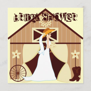 Land-Western-Cowgirl-Brautparty-Einladungen Einladung