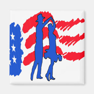 LAND WESTERN DANCING GIFT MAGNET