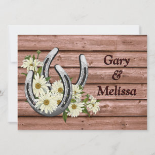 Land-Western-Hochzeits-Einladungs-Schablone Einladung