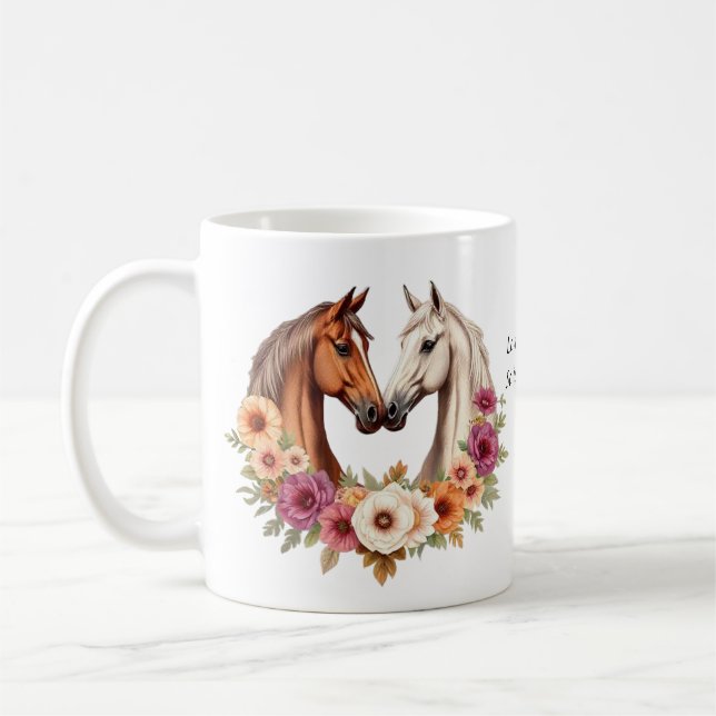 Land Western Pferde Kaffeetasse (Links)