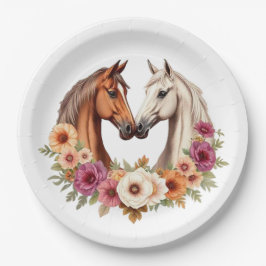 Land Western Pferde Pappteller