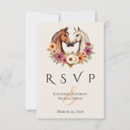 Land Western Pferde RSVP Karte