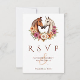 Land Western Pferde RSVP Karte