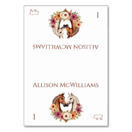 Land Western Pferde Schweinefleisch Tischnummer