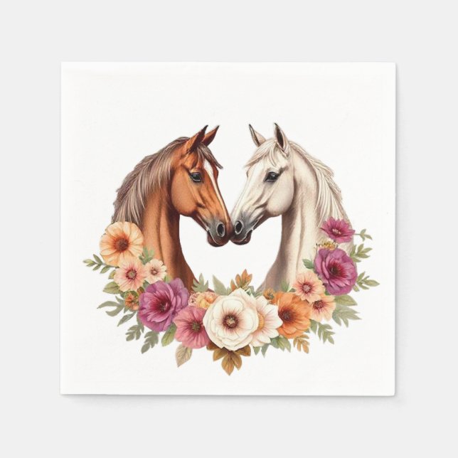 Land Western Pferde Serviette (Vorderseite)