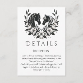 Land Western - Pferde und Blume Begleitkarte