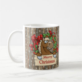 Land Western Weihnachtsroh Barnwood und Schnee Kaffeetasse