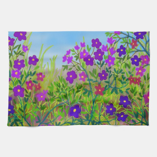 Land-Wildblumen-Küchen-Tuch des Mittelwestens Handtuch (Horizontal)