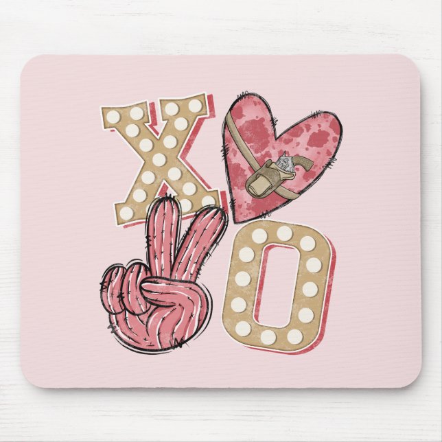 Land XOXO - Wilde West-Liebe Mousepad (Vorne)