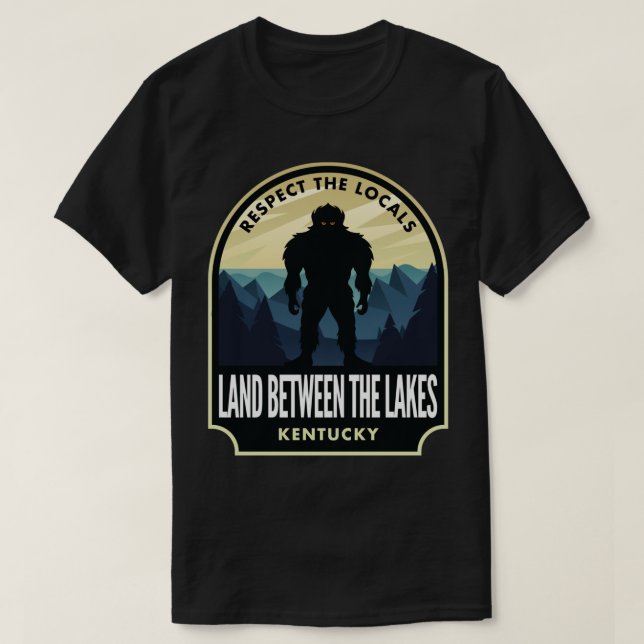 Land zwischen den Seen Kentucky Bigfoot Sasquatch T-Shirt (Design vorne)