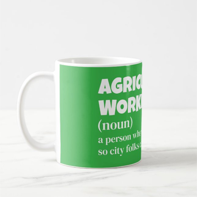 Landarbeiter - Landwirtschaftlich - Definition Kaffeetasse (Links)
