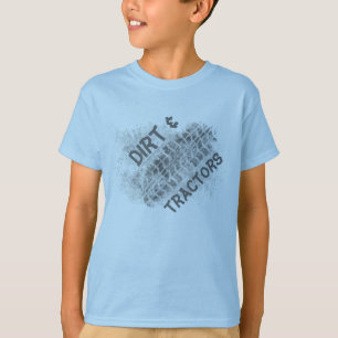 Landarbeiter, Schmutz u. Traktoren, Reifenbahn-T - T-Shirt