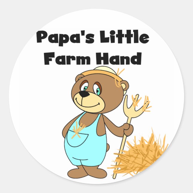 Landarbeiter-T-Shirts und Geschenke des Papas Runder Aufkleber (Vorderseite)