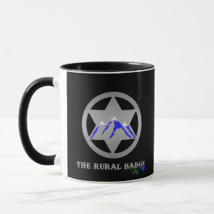 Landbadge-Tasse mit schwarzem Griff Tasse