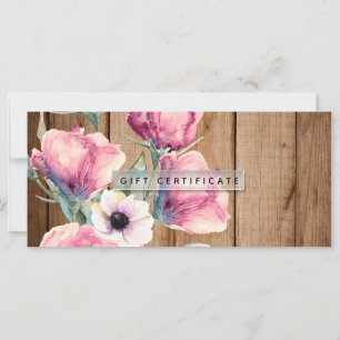 Landblumen Rustikale Scheune Holz Geschenkgutschei