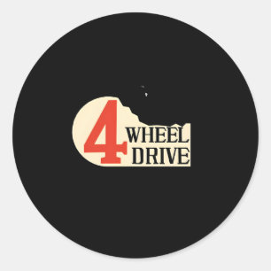 LandCruiser mit 4 Rädern Runder Aufkleber