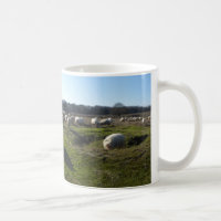 Lande panoramique avec la tasse de moutons