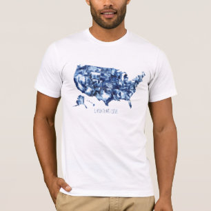 Landen Sie dass i-Liebe - Vereinigte Staaten T-Shirt