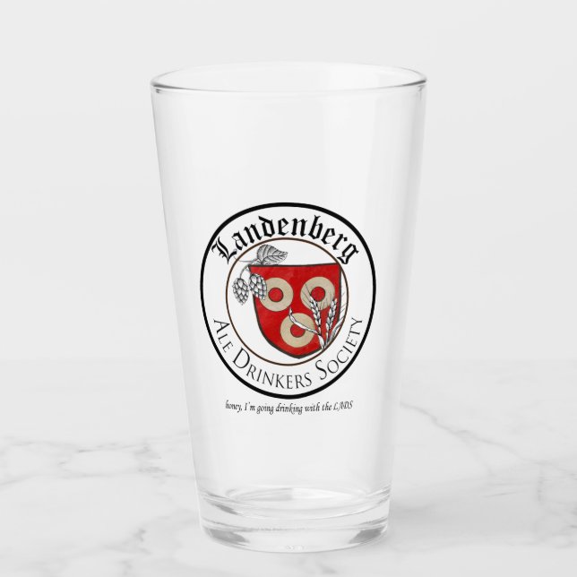 Landenberg Ale Trinker Gesellschaft Pintglas Glas (Vorderseite)