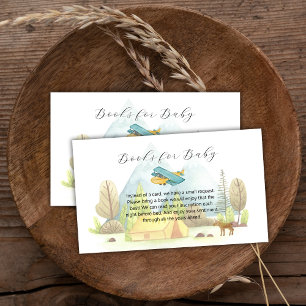 Landendes Flugzeug Wald Bücher Für Baby Shower Begleitkarte