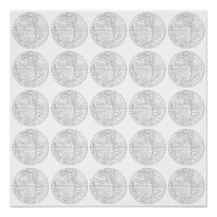 Länder der westlichen Hemisphäre Poster