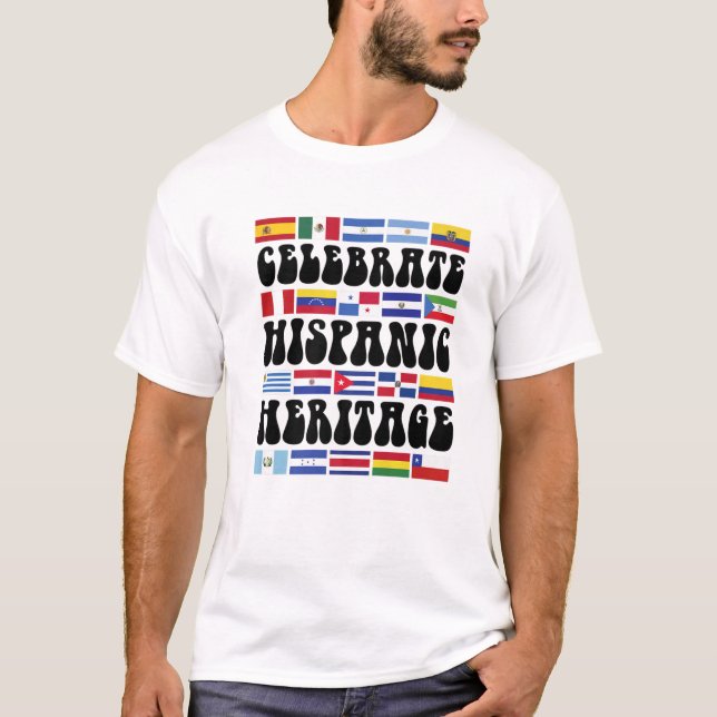 Länder Lateinamerikas Flaggen Hispanischer Erbe Mo T-Shirt (Vorderseite)