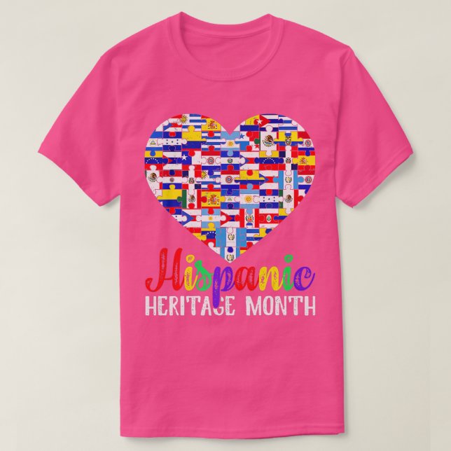 Länder Lateinamerikas Flaggen Hispanischer Erbe Mo T-Shirt (Design vorne)