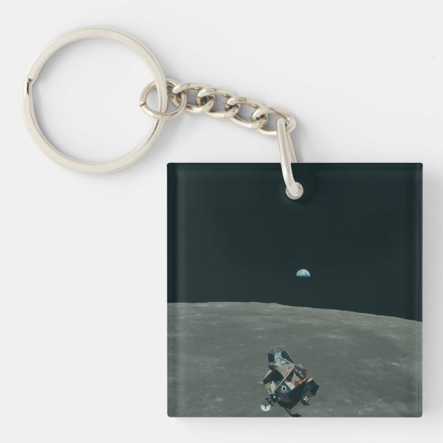 Lander lunaire Apollo et lever de terre sur la lun (Devant)
