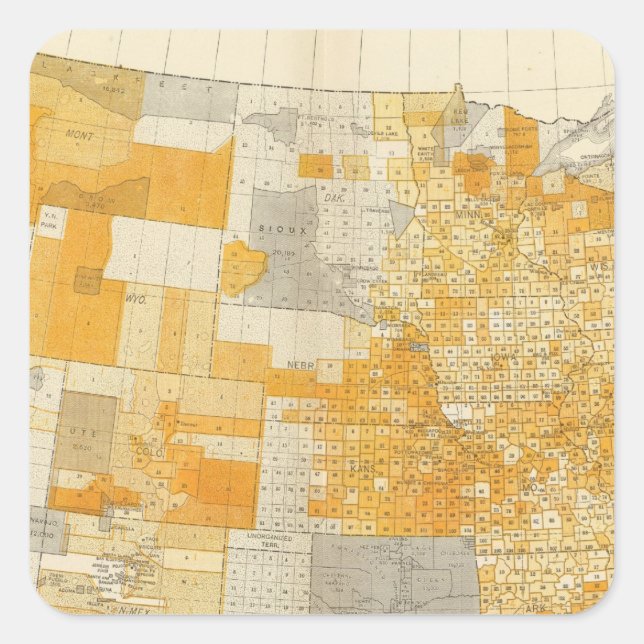 Länder Schulden pro Kopf Quadratischer Aufkleber (Vorderseite)