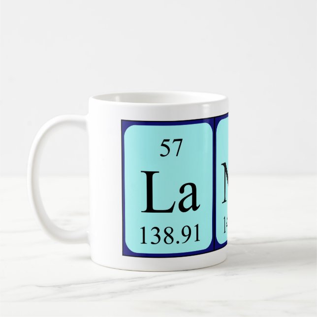 Lander tasse de nom de table périodique (Gauche)