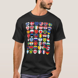 Länder unter internationalen Flaggen T-Shirt