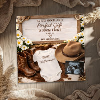 Länder-Western-Cowboy-Stiefel Baby Enthüllung Schw