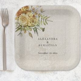 Länderarm und Blume von Boho Pappteller