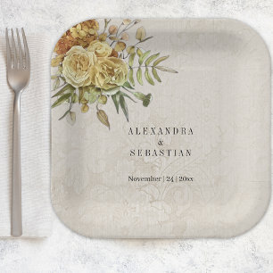 Länderarm und Blume von Boho Pappteller