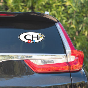 Ländercode der Schweiz Wappen aus der Schweiz und  Aufkleber