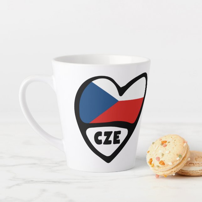 Ländercode des Landes Herz, CZE Milchtasse (Beispiel)
