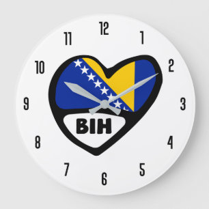 Ländercode für Bosnien und Herzegowina Große Wanduhr