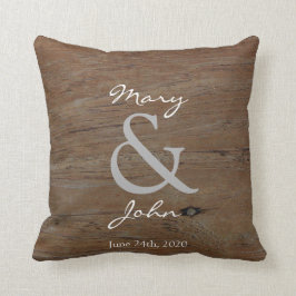 Ländereien Hochzeit rustikale Stallholz Monogramm  Kissen